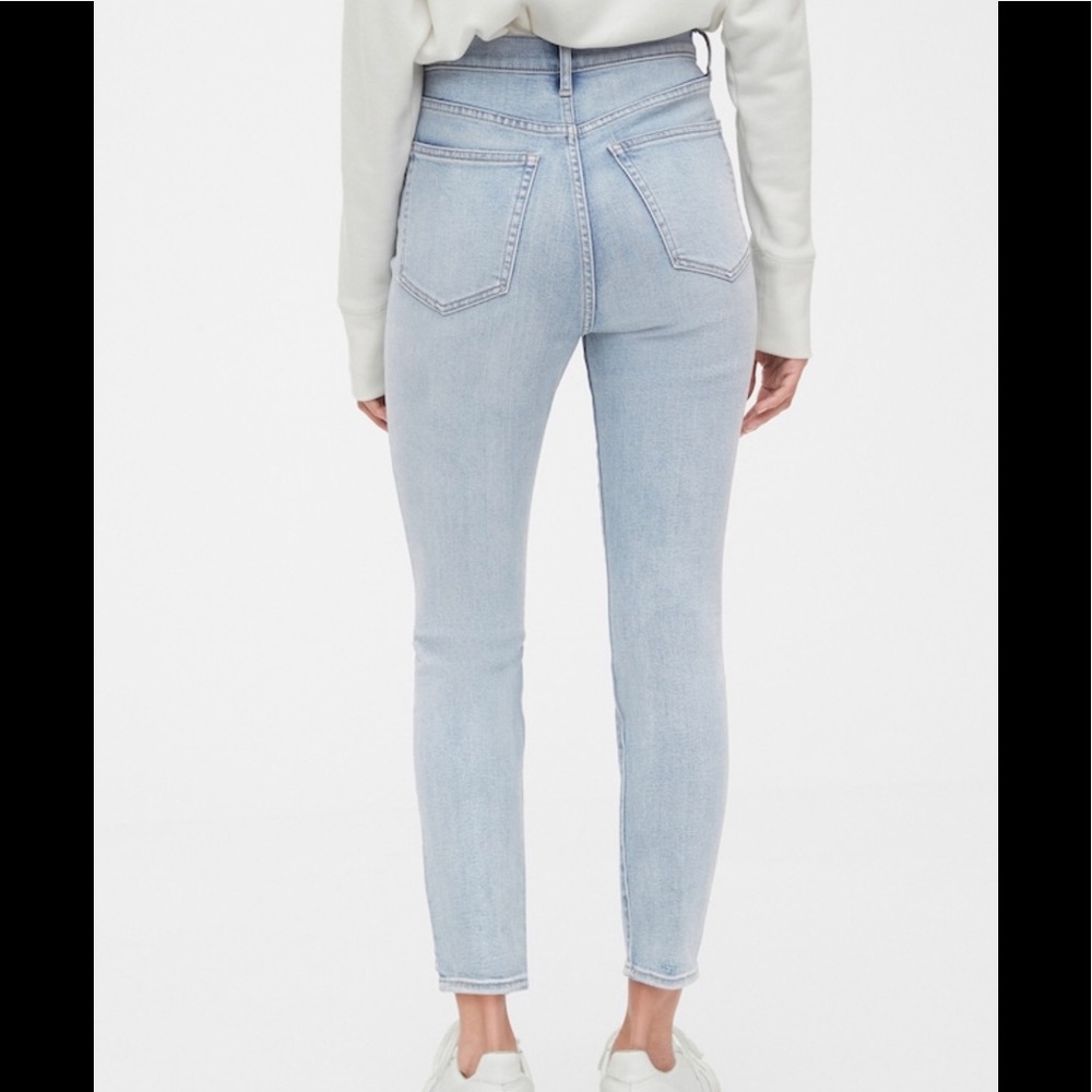 New GAP SkyHigh Destructed True Skinny Ankle Jeans Size 18P - Picture 4 of 6